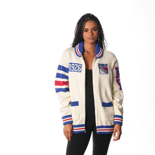 New York Rangers Cream Jacquard Sweater-Jacquard Sweater-thewildcollective