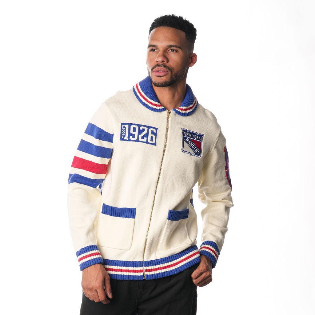 New York Rangers Cream Jacquard Sweater
