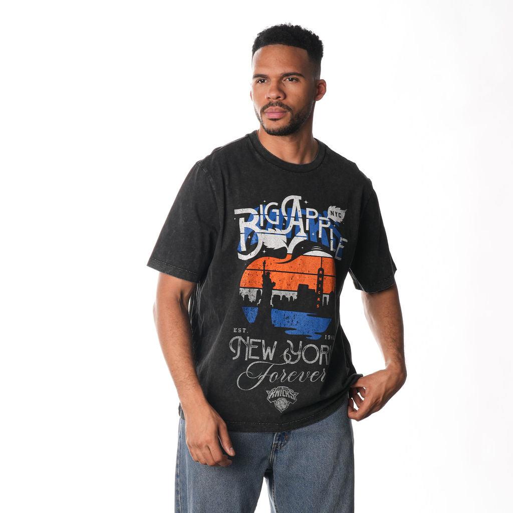 NY Knicks Big Apple Tee - Black