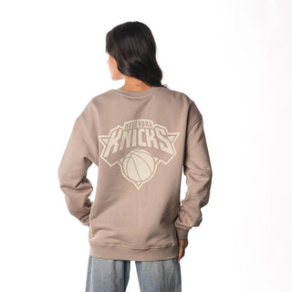 NY Knicks Crew Fleece - Warm Grey-Crew Fleece-thewildcollective