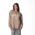 NY Rangers Front Back Crew Fleece - Warm Grey view 3