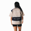 NY Yankees Women's Zip Up Tee - Cream view 2