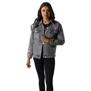Ohio State Buckeyes Patch Denim Jacket-Denim Jacket-thewildcollective