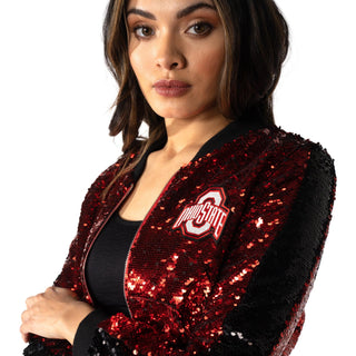 Ohio State Buckeyes Sequin Jacket-Sequin Jacket-thewildcollective