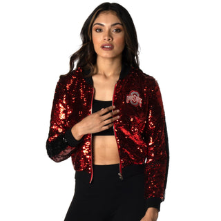 Ohio State Buckeyes Sequin Jacket-Sequin Jacket-thewildcollective