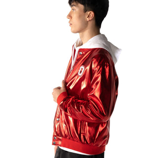 Ohio State Buckeyes Unisex Metallic Red Jacket-Bomber Jacket-thewildcollective