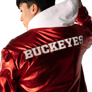 Ohio State Buckeyes Unisex Metallic Red Jacket-Bomber Jacket-thewildcollective