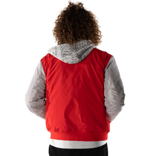 Ohio State Buckeyes Varsity Hood Jacket-Bomber Jacket-thewildcollective