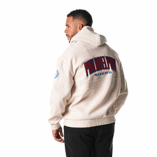 Philadelphia 76ers Unisex Corduroy Hoodie - Cream-Hoodie-thewildcollective