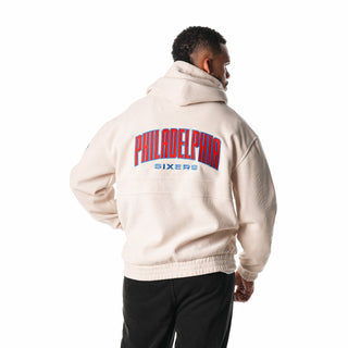 Philadelphia 76ers Unisex Corduroy Hoodie - Cream-Hoodie-thewildcollective