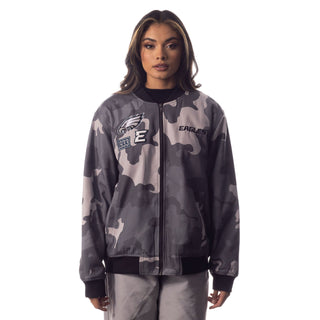 Philadelphia Eagles Unisex Camo Bomber - Camo Grey-Bomber Jacket-thewildcollective