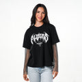 Philadelphia Flyers Women's Crew Tee W/ Mesh Sleeves - Black view 1