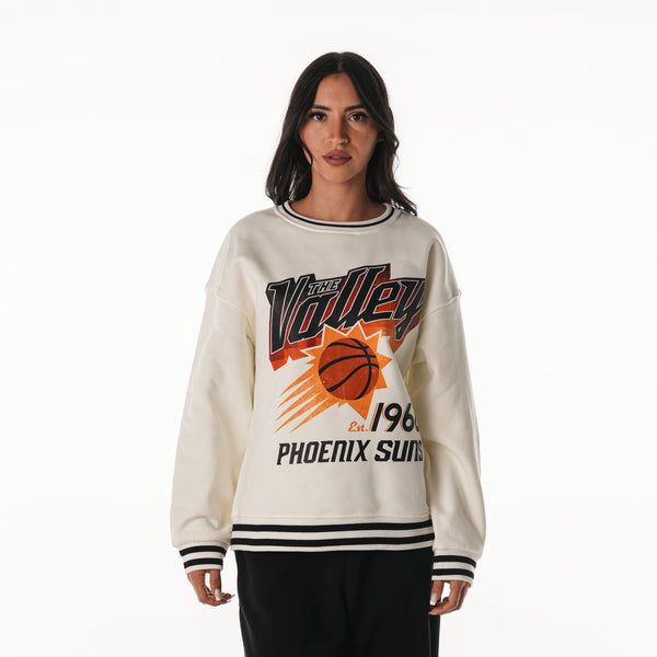 Phoenix Suns Women's Oversized Vintage Crew Fleece – Vintage White
