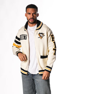 Pittsburgh Penguins Jacquard Sweater - Creme-Jacquard Sweater-thewildcollective