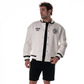 Pittsburgh Steelers Unisex Embossed Cable Knit Bomber - Vintage White view 2