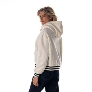 Pittsburgh Steelers Women's Cropped Hoodie - Vintage White-Hoodie-thewildcollective