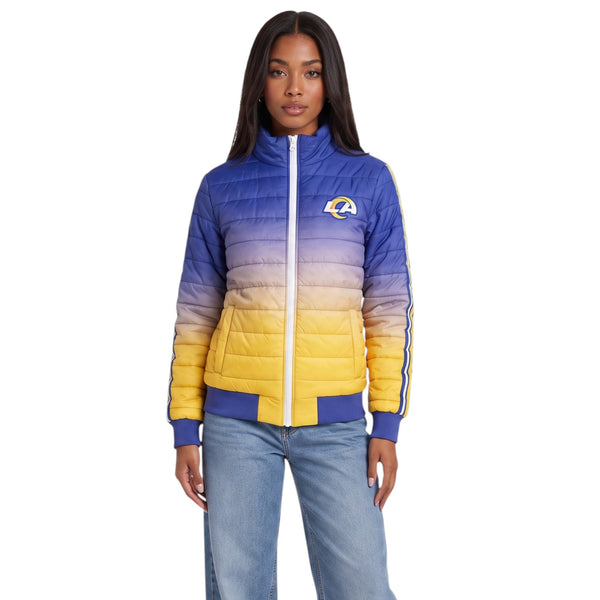 LA Rams Ombre Womens Puffer Jacket