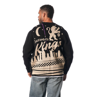 Sacramento Kings Button Front Cardigan - Black-Cardigan-thewildcollective