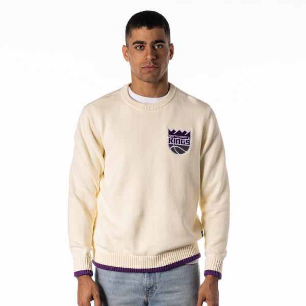 Sacramento Kings Crew Jacquard Sweater - Cream