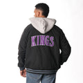Sacramento Kings Hooded Bomber Jacket - Black view 2