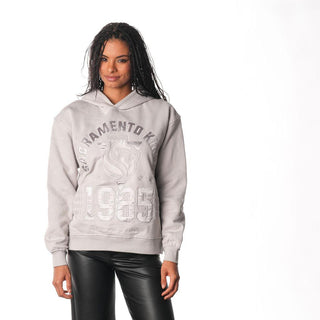 Sacramento Kings Satin Fleece Hoodie - Grey-Hoodie-thewildcollective