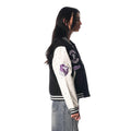 Sacramento Kings Women's Sparkle Varsity Jacket - Black view 2