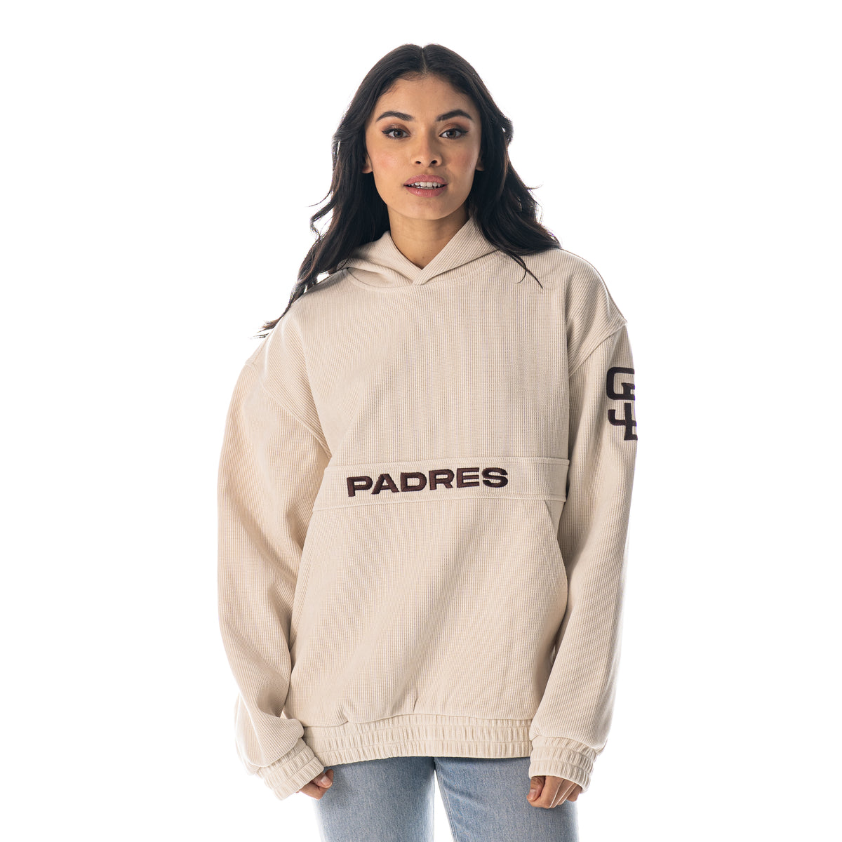 San Diego Padres Corduroy Hoodie - Tan
