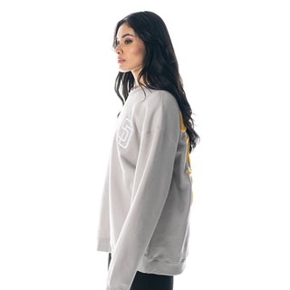 San Diego Padres Puff Print Crew Fleece - Off-White-Crew Fleece-thewildcollective