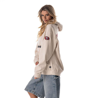 San Francisco 49ers Unisex Corduroy Hoodie - Cream-Hoodie-thewildcollective