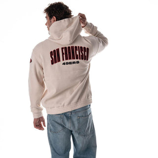 San Francisco 49ers Unisex Corduroy Hoodie - Cream-Hoodie-thewildcollective
