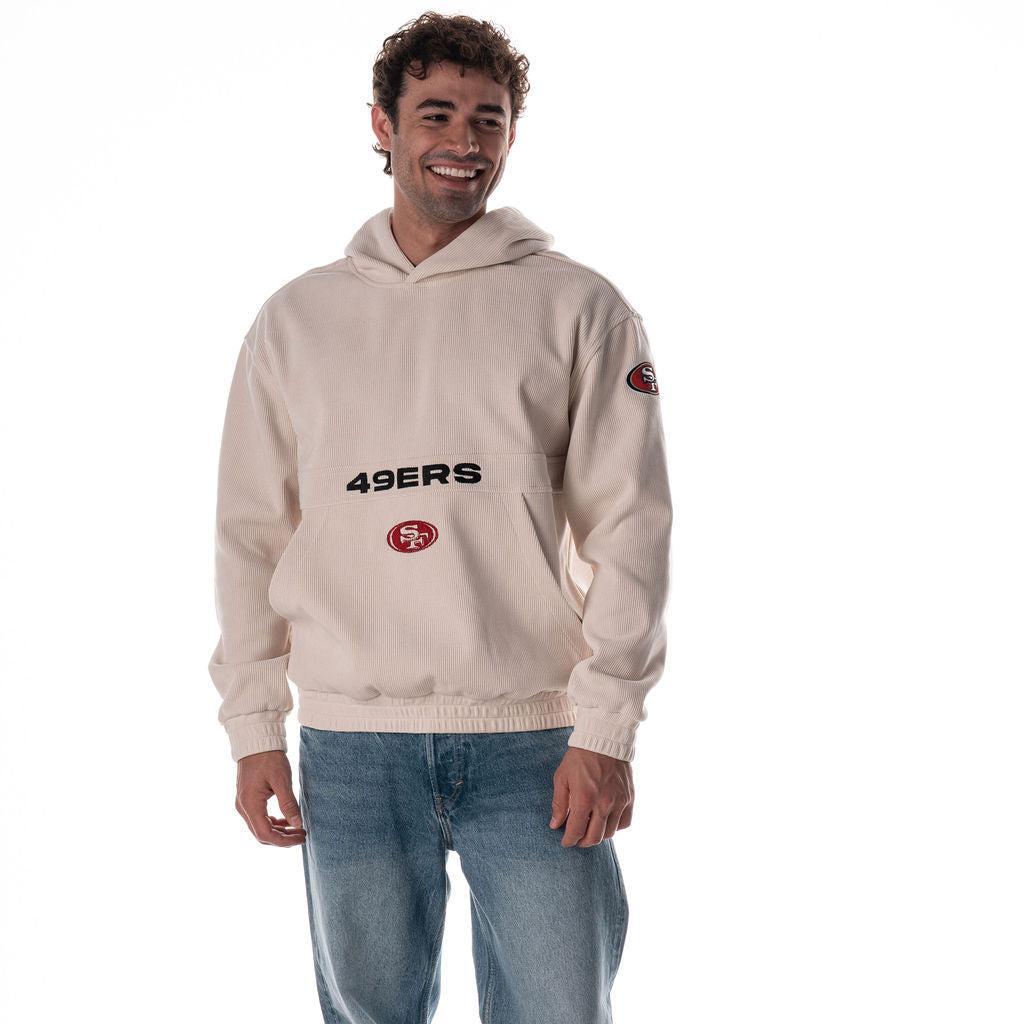 San Francisco 49ers Unisex Corduroy Hoodie - Cream