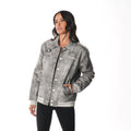 San Francisco 49ers Unisex Faux Leather Jacket - Grey view 1