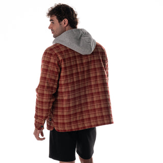 San Francisco 49ers Unisex Hooded Flannel - Red-FASHION TOP-thewildcollective