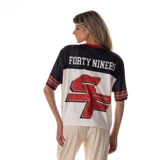 San Francisco 49ers Women's Mesh Jersey Crew - Multi-FASHION TOP-thewildcollective