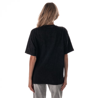 San Francisco 49ers Women's Oversized Graphic Dolman SS Tee – Black-T-SHIRT-thewildcollective