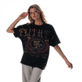 San Francisco 49ers Women's Oversized Graphic Dolman SS Tee – Black view 1