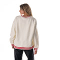 San Francisco 49ers Women's Oversized Vintage Crew Fleece - Vintage White view 2