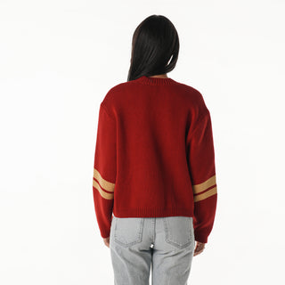 San Francisco 49ers Women's Varsity Cardigan - Red-Cardigan-thewildcollective