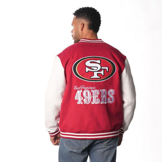San Francisco 49ers Women's Varsity Jacket - Red/White-Varsity Jacket-thewildcollective