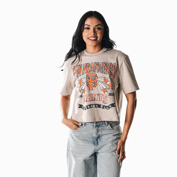 San Francisco Giants Women's Vintage Boxy Tee - Cream