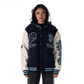Seattle Kraken Unisex Hooded Varsity Jacket - Navy view 2