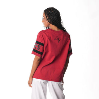 Tampa Bay Buccaneers Women's Drop Shoulder SS Tee - Red-T-SHIRT-thewildcollective