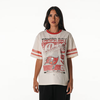 Tampa Bay Buccaneers Women's Vintage Drop Shoulder Tee - Cream-T-SHIRT-thewildcollective