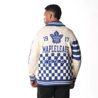 Toronto Maple Leafs Jacquard Sweater - Cream-Jacquard Sweater-thewildcollective